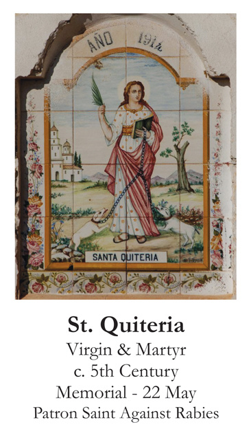 St. Quiteria Prayer Card